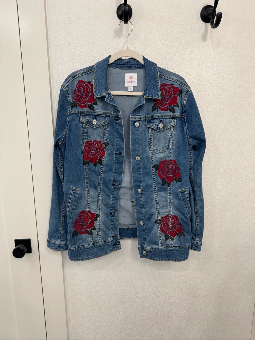 LulaRoe Embroidered Jean Jacket